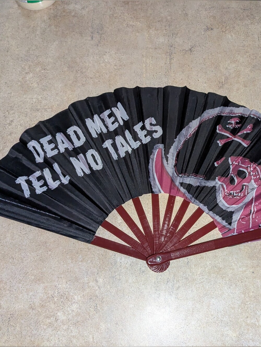 "Dead Men Tell No Tales" Folding Hand Fan